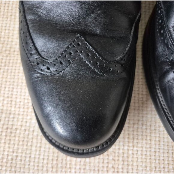 GH Bass Co. Mens Black Tie Up Wing Tip Shoes Flex Step Size 8M Leather Formal main image 9